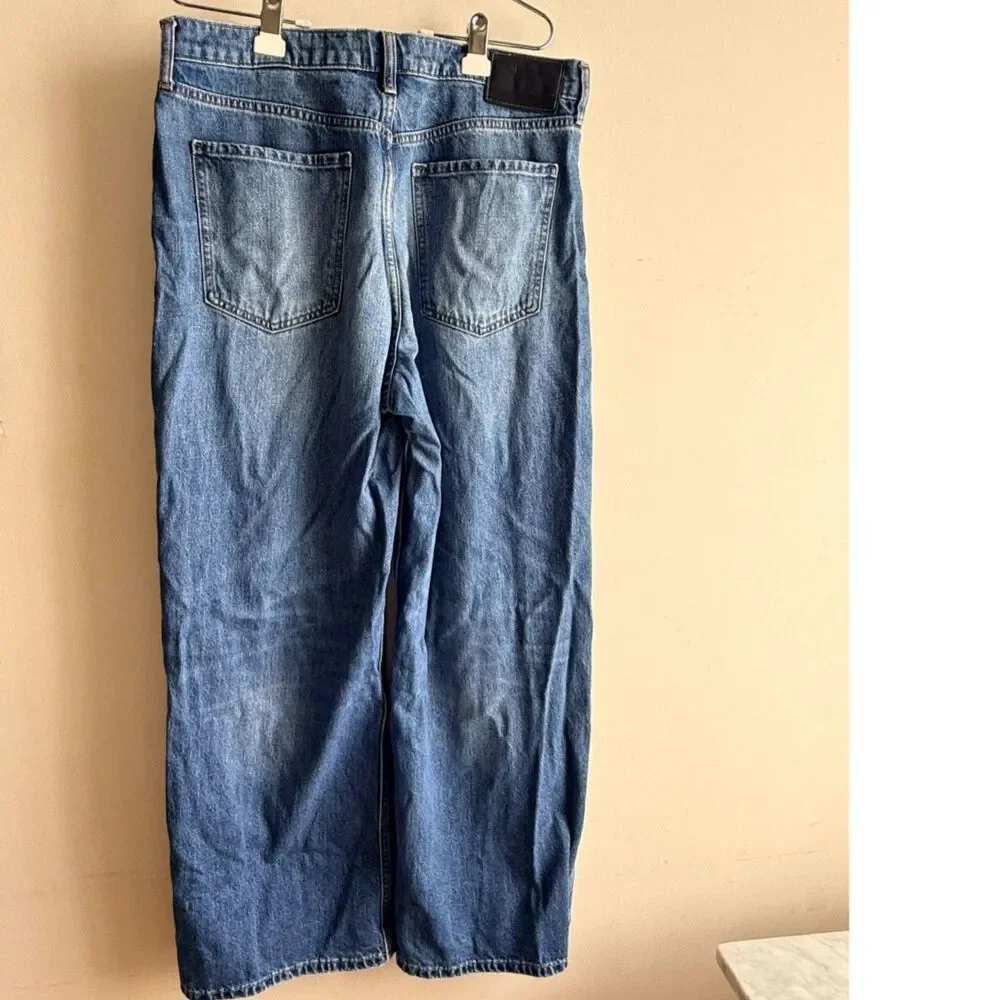 BR High-rise rigid wide leg jeans - 33